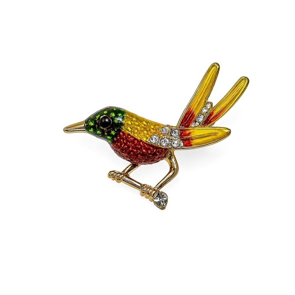 ⚜️ Miniature Elegant Multicolor Bird Brooch ❤️‍🔥💎